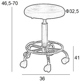 ΣΚΑΜΠΟ ΜΠΑΡ 2ΤΜΧ BAR70 ΛΕΥΚΟ PU 36X41X70ΕΚ.