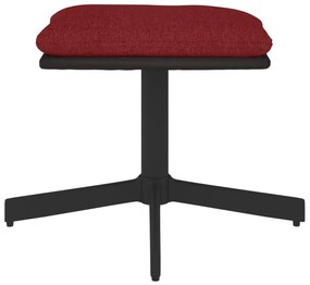 vidaXL Υποπόδιο Μπορντό 60x60x36 εκ. Ύφασμα & Συνθετικό Δέρμα