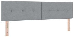 vidaXL Κρεβάτι Box Spring με Στρώμα - Ανοιχτό Γκρι, 180 x 200 εκ., Ύφασμα
