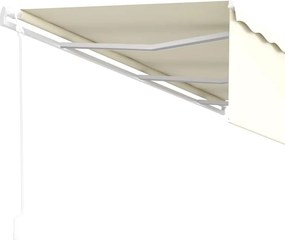vidaXL Τέντα Συρόμενη Αυτόματη με Σκίαστρο Κρεμ 6 x 3 μ.