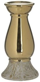 Κηροπήγιο 3-70-685-0256 Φ11x20cm White-Gold Inart Ceramic
