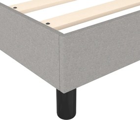 vidaXL Κρεβάτι Boxspring με Στρώμα Ανοιχτό Γκρι 140x200 εκ. Υφασμάτινο