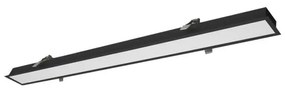 Γραμμικό Φωτιστικό Χωνευτό Viokef Station Ultra 3911-04058-4-B-D4 L580 4000K Dimmable Μαύρο Ματ