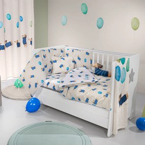 Σεντόνια Βρεφικά Pet (Σετ 3τμχ) Blue Saint Clair Cradle 115x170cm 100% Βαμβάκι