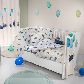Σεντόνια Βρεφικά Pet (Σετ 3τμχ) Blue Saint Clair Κούνιας 115x170cm 100% Cotton