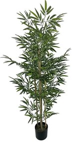 Διακοσμητικό φυτό Bamboo σε γλάστρα Inart πράσινο pp Υ150εκ