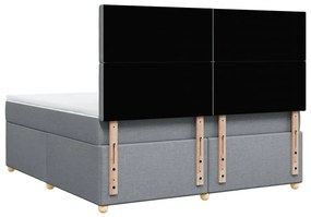 ΚΡΕΒΑΤΙ BOXSPRING ΜΕ ΣΤΡΩΜΑ ΑΝΟΙΧΤΟ ΓΚΡΙ 180X200 ΕΚ. ΥΦΑΣΜΑΤΙΝΟ 3293673