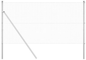 vidaXL Welded Wire Fence με 13 Πόλους 1x100 μ Γαλβανισμένος Χάλυβας