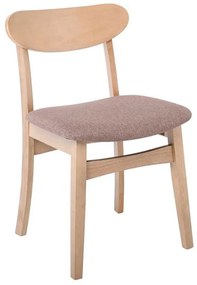 Καρέκλα Dom Smoke Beech Ε802,1 Oak-Brown Wood, Fabric