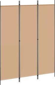 vidaXL 3-Panel Room Divider Μπεζ 150 x 200 cm Ύφασμα