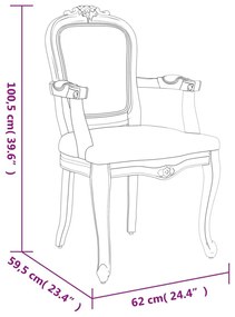 Καρέκλα Τραπεζαρίας Σκούρο Γκρι 62 x 59,5 x 100,5 εκ. Βελούδινη - Γκρι