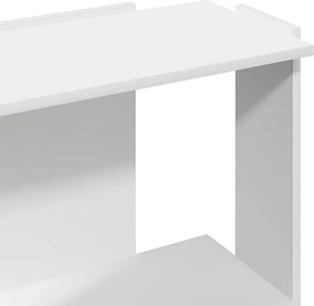 vidaXL Βιβλιοθήκη 3 επιπέδων Λευκό 60x30x80 cm Ξύλινη κατασκευή