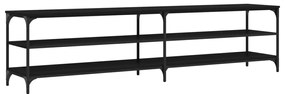 vidaXL Έπιπλο Τηλεόρασης Μαύρο 200x30x50 εκ. Επεξεργ. Ξύλο / Μέταλλο