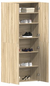 vidaXL Ντουλάπα Παπουτσιών Σονόμα 80x35,5x180 εκ Επεξεργασμένο Ξύλο