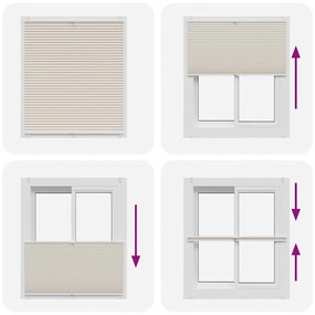 Πλισέ ρόλερ σκίασης 110x125cm Κρεμ