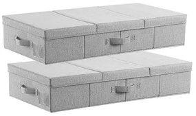 VEVOR Under Bed Storage 48L Foldable Underbed Box for Clothes Organization 2Pack