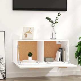 vidaXL Ντουλάπι Τοίχου Λευκό 80 x 35 x 36,5 εκ. Επεξεργασμένο Ξύλο