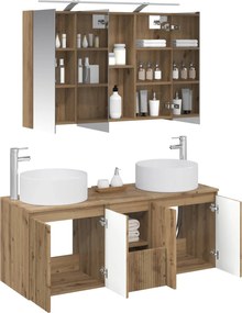 vidaXL Σετ Ντουλαπιών Μπάνιου 4 τμχ. Artisan Δρυς Επεξεργασμένο Ξύλο