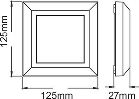 Απλίκα LED Εξωτερικού Χώρου Aca SLIM51N Grey