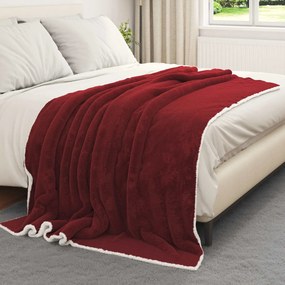 vidaXL Κουβέρτα Βεραμάν Κόκκινο 150 x 200 cm Μαλλί