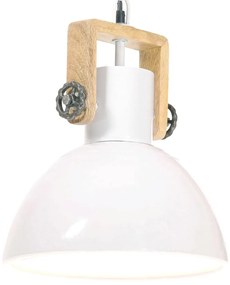 vidaXL Φωτιστικό Κρεμαστό Industrial Στρογγυλό 25 W Λευκό 30 εκ. Ε27