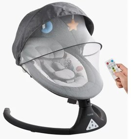 VEVOR Baby Swing for Infants 5 Speeds 3 Seat Positions Remote Control Bluetooth