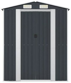 vidaXL Αποθήκη Κήπου Ανθρακί 192x108x223 εκ. Γαλβανισμένο Ατσάλι