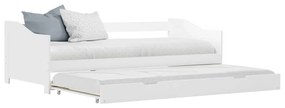 Πλαίσιο για Καναπέ - Κρεβάτι Λευκό 90x200 εκ. από Ξύλο Πεύκου