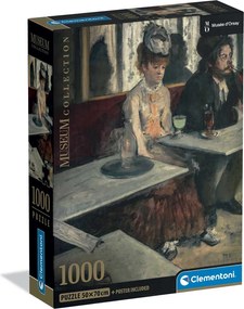 Clementoni Παζλ Museum Collection Degas: Στο Καφέ 1000 τμχ - Compact Box