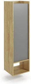 MOBIUS regal 1D color: hikora oak/grey DIOMMI V-PL-MOBIUS-REGAŁ_1D-SZARY