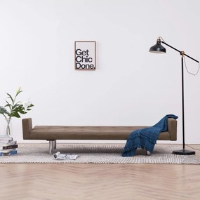 vidaXL 282220  Sofa Bed with Armrest Brown Polyester