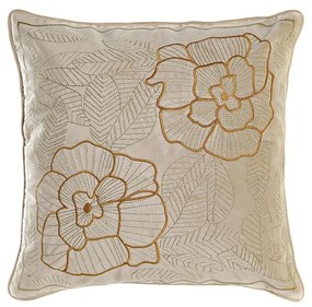 Μαξιλάρι DKD Home Decor Χρυσό 45 x 10 x 45 cm Blomster