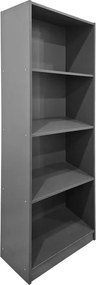 Βιβλιοθήκη Kendy pakoworld ανθρακί 60x30x167εκ