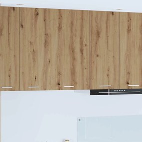 vidaXL Κρεμαστό ντουλάπι Χειροποίητη Δρυς και Λευκό 50 x 31 x 80 εκ.