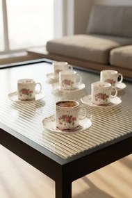 Stewehome Σετ πορσελάνινων φλιτζανιών καφέ για 6 άτομα Πολύχρωμο