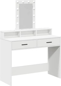 vidaXL Τραπέζι περιποίησης Λευκό 100 x 41 x 140 εκ. Επεξεργασμένο ξύλο