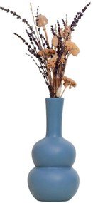 Βάζο Canber 230TRV1387 13x13x25cm Grey Blue Aberto Design Κεραμικό