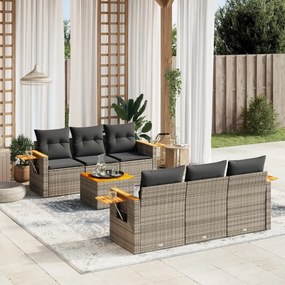 vidaXL Patio Sofa Set 6-θέσια Grey