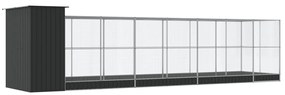 vidaXL Κλουβί με Επέκταση Ασημένιο 830x203x216 εκ. Ατσάλινο