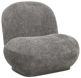 ARMCHAIR BEANY  GREY BOUCLE FABRIC 85x82x77Hcm.