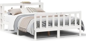 vidaXL Σκελετός Κρεβ. Χωρίς Στρώμα Λευκό 160x200 εκ Μασίφ Πεύκο