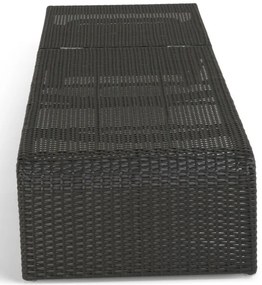 Ξαπλώστρα εξωτερικού χώρου Comfort Garden 271, 32x60x197cm, Μαύρο, Πλαστικό ψάθινο