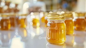 Σετ των 2 Intra Συλλεκτικό Ξύλινο Παζλ Plywood 4mm - Βαζάκια με μέλι σε ένα τραπέζι Σε Ξύλινο Κουτί - Διαστάσεις: 10x10 cm – 25 κομμάτια