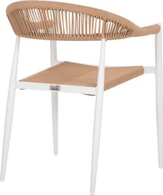 ΠΟΛΥΘΡΟΝΑ ΑΛΟΥΜΙΝΙΟΥ GRET HM5854.01 ΛΕΥΚΗ PE RATTAN ΜΠΕΖ 56x55,5x78Υεκ.