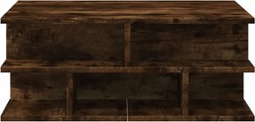 vidaXL Τραπεζάκι Σαλονιού Καπνιστή Δρυς 70x70x29 εκ. Επεξεργασμ. Ξύλο