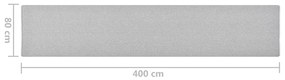vidaXL Χαλί Διάδρομος Ανοιχτό Γκρι 80 x 400 εκ.