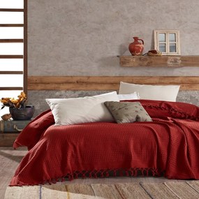 Κουβέρτα Dobby Red DimCol Υπέρδιπλo 220x240cm 100% Cotton