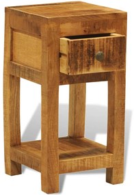 vidaXL Κομοδίνο / Βοηθητικό Τραπέζι με 1 Συρτάρι από Μασίφ Ξύλο Μάνγκο