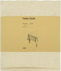 vidaXL Ύφασμα Τραπέζης 5 τμχ. Λευκό κρεμ 110 x 160 cm Ορθογώνιος
