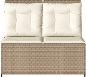 vidaXL Παγκάκι κήπου Μπεζ συνθετικό ρατάν